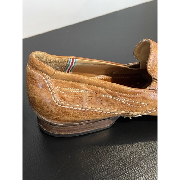VTG Galizio Torresi Stitched Leather Loafers Men’s EU 43/US 10 Made In Italy - Picture 11 of 14